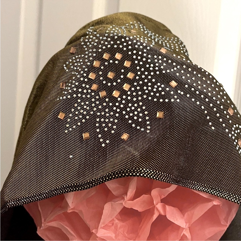 Chic Gold Embellished Bonnet